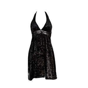 90s vintage goth velvet mini dress